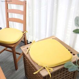 Cushion/Decorative 1Pc Modern Style Solid Colour Velvet Chair Cushion with Ties for Dining Chairs Kitchen Dining Chair Pad