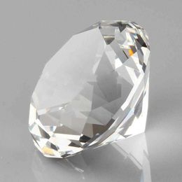 Decorative Objects Figurines hbl 20mm~50mm 10pcs Clear Crystal Diamond Glass Paperweight Diamonds Home Decoration Accessories Wedding Gifts Y23
