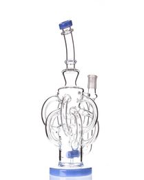 Hookahs Glass Bong Smoking bongs Dabber Rigs tool Water Pipe Ten Arms recycler 102 Inch 14mm Joint With Quartz Banger Or Slides B9553971