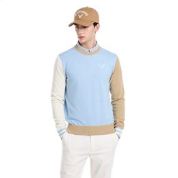 Men's Sweaters "Men's Trendy Colorblocked Knitted for Autumn Feel The Charm of Brand Versatile Selection Style" 231116