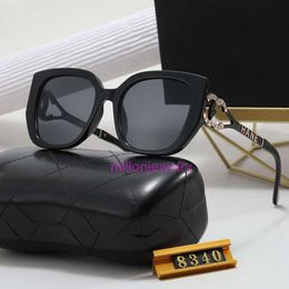 designer chanelism sunglasses Men Women Street Photography Classic Travel Fashion Driving Glasses 8340 with box