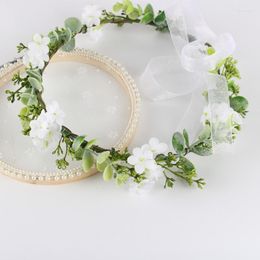 Headpieces Artifical Greenary Flower Garland Hair Accessories Bridal Marriage tocados Para Cabello Novia Bride Headwear