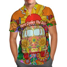 Men's Casual Shirts Hippie Free Spirit Shirt 3D Print Haiian Shirt Men Summer Short Sleeve Shirt Men Shirts 2023 Oversized 5XL Chemise Homme2236 J230417