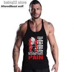 Men's Tank Tops Men Tank Tops Vegeta Print Men Fitness Sleeveless Tank Tops Shirt Bodybuilding Workout Men Vest Tops T230417