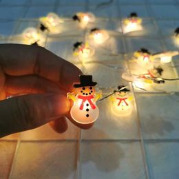 LED Strings Sense Of Atmosphere Festival Lantern String Multifunctional Copper Wire Illumination Christmas Black Hat Snowman Various Styles P230414