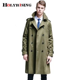 Men's Wool Blends S-6XL Men trench coat Men's Lapel Trench Coat Double Breasted Jacket Long Spring and Autumn British Style Business NZ163 231117