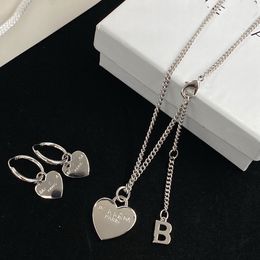 Fashion Classics Lovers chain Necklaces Bracelet Heart B letter pendant designer women's Men's necklace earrings sets BBS2 --06