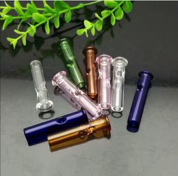 Smoking Pipe Mini Hookah glass bongs Colourful Metal Shape Glass suction nozzle