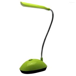 Table Lamps 1/2/3/5 LED Desk Book Lamp Flexible Battery Operated Eye Protection School Office Night Reading Light For Students Green