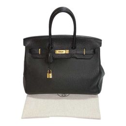 Birkinbag H Women Bags Handbags 9.5 New 35 black gold bag togo leather frame Q carved shoulder handbag 18lil