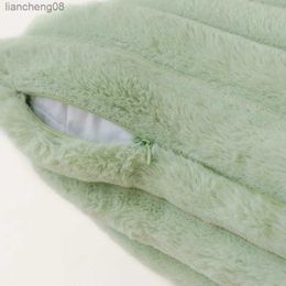 Cushion/Decorative Throw Covers Soft Cosy case Faux Fur Cushion Cover for Couch Sofa Bed Chair Home Decor Green