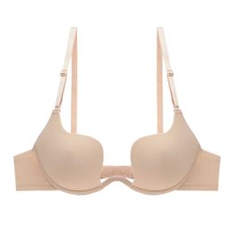 Bras Plus Size Bra AB Cup Seamless Bras For Women Underwear Sexy Brassiere Push Up Bralette Deep U Top Bra P230417