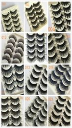 Thick Long Eyelashes Faux Mink Lashes Black Colourful Stage 20 Styles Beauty Makeup 5 Pairs Natural Handmade Eye Lashes Extension3988038