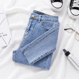 Women's Jeans Skinny Jeans for Women Female Denim pencil Pants Mid Waist Black Colour Stretch Elastic Blue Pencil Jeans Plus Size 230417