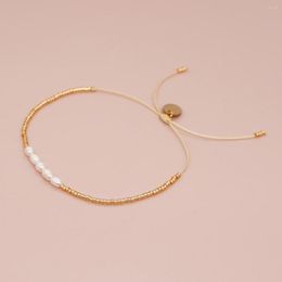 Strand Go2boho Gold Plated Miyuki Bead Freshwater Pearls Friendship Tiny Bracelets For Women Summer Fashion Jewellery Girls Kids Gift