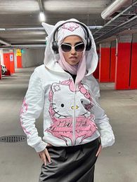 Men's Hoodies Sweatshirts Y2k Loose Hoodie Hip Hop Anime Oversize Sweatshirt Zipper Warm Harajuku Interesting Women Winter Clothes Long Sleeve Tops 2023 T231117