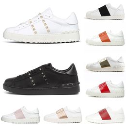 2024 top designer shoes casual shoes Open Sneakers Trainer White Black Rose Pink Silver Women Men Calfskin Leather Platform Denim Flat Jogging mens Trainers women