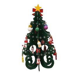 Christmas Decorations Creative Diy Wooden Christmas Tree Window Shop Mall Desktop Display Props Ornament Holiday Gifts Decoration Supp Dhbcq