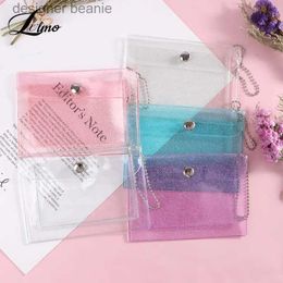 Money Clips Women's Credit Card Holder Wallet Fashion Transparent Waterproof Pvc Business Card Purse Men Id Card Wallet Girl Coin Purse BagL231117