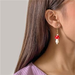 Dangle Earrings Women Mushroom Long Pendant Quality Drop For Girls Children Birthday Gift Lovely Jewelry