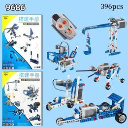 Other Toys 9686 Technical Parts Multi Technology Programming Educational School Students Learn Building Blocks Power Function Set For Kids 231117