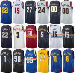 Print Men Woman City Basketball Reggie Jackson Jersey 7 Peyton Watson 8 Christian Braun 0 Justin Holiday 9 Julian Strawther 3 Zeke Nnaji 22 Earned Custom Name Number