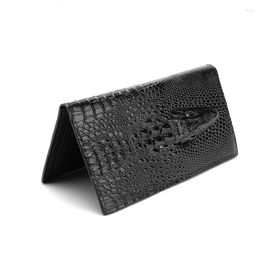 Wallets Business Male Clutch Money Clip Men Fashion Crocodile Pattern Leather Wallet Man Casual Coin Purse Passport Phone Card Holder