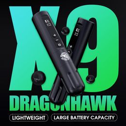 Dragonhawk X9 Wireless Tattoo Pen 3400mah Battery Professional Rotary Motor Machine WQP-205