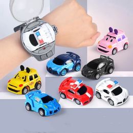 Electric RC Car Remote Control Watch Mini Cute Wrist Band 2 4GHz Infrared Sensing Electric Racing Vehicle USB Charging Smart Toy Kids Gift 231117