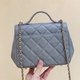 10A Mirror Quality Designer Classic Diamond Lattice Caviar Shoulder Luxuries Flap Handbag With Handle Chain Cross Body Bags WithBox C040