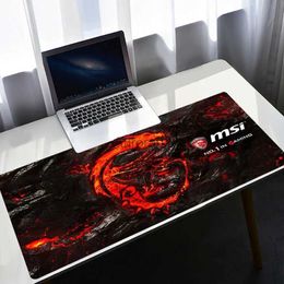 Mouse Pads Wrist Rests MSI Gaming Mouse Pad Large Mouse Pad Gamer Big Mouse Mat For PC Computer Mousepad XXL Carpet Surface Mause Pad Keyboard Desk Mat YQ231117