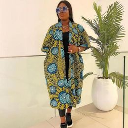 Ethnic Clothing Polyester African Dresses For Women Fashion Dashiki Print Blouse Dress Irregular Streetwear Vestidos