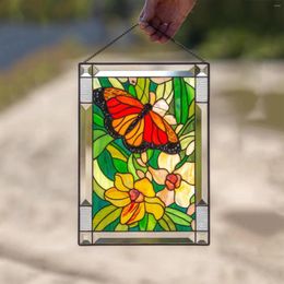 Decorative Figurines Stained Glass Window Hanging Decorations Acrylic Decoration Sun Hummingbird Ornament Wall