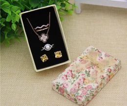 Flower Floral Necklace Earrings Ring Box 5*8cm Jewelry Box Paper Jewelry Gift Box Multi Colors Jewellery Organizer GA58 12 LL