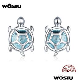Charm Wostu 925 Sterling Sier Sea Turtle Tortoise Exquisite Earrings For Women Fashion Korean Wedding Jewellery Cte406 Drop Dhgarden Dhvhx