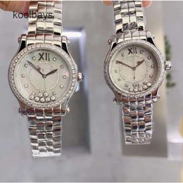 Literally Choprds Light Steel Wristwatch Roman Classic Designer Women Watch Luxury Diamond Trend Rhinestone Personalized Quartz Movement Happy Sport 3IRR