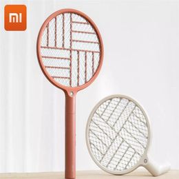 XIAOMI MIJIA Electric Mosquito Racket SOTHING Foldable Mosquito Lamp USB Rechargeable Handheld Fly Killer Swatter For Home262d
