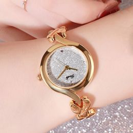 Womens watches high quality Fashion Alloy bracelet sense gradual Colour exquisite quartz watch waterproof 25mm watch