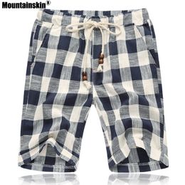 Men's Shorts Mountainskin Summer Mens Casual Shorts Cotton Plaid Beach Shorts Men Fashion Short Male Sport Cool Brand Clothing 5XL SA664 230417