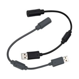 Replacement USB Breakaway Data Cable for Microsoft Xbox 360 Controllers Extension Cables Wired Cord Adapter 22cm