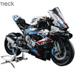 Blocks Legp Technik M 1000 RR 42130 Model Building Kit; Motorcycle Display Model with This Rewarding Building Set for Adults