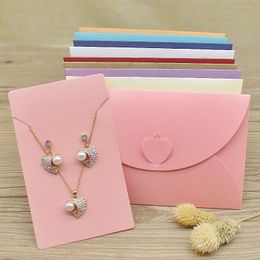 Jewelry Boxes 10pcs 10 15cm pink jewelry box with necklace earring card paper gift package candy wedding favors 231117