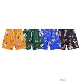 Designer Short Fashion Casual Clothing Beach shorts Represents 23ss Floral Letter Aop Drawstring Shorts Loose Casual Capris Men Women Beach Pants Trend