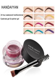 HANDAIYAN 24 Hour Waterproof Multifunctional Eyebrows Gel Eyeliner Gel 12 Colours for choice in stock5966417