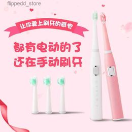 Toothbrush Electric Sonic Toothbrush USB Smart Toothbrush with 5 Optional Modes Charged 4 Hours for Travel Case Bathroom by 4 brushhead Q231117