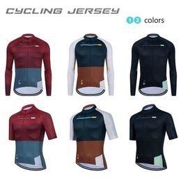 Cycling Shirts Tops Raudax Cycling Jerseys Man Long Sleeve Cycling Shirts Bicycle Cycling Clothing Kit Mtb Bike Wear Triathlon Maillot Ciclismo 230417