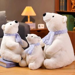 Plush Dolls Cute Polar Bear Plush Toy Soft Plushies Stuffed Animal Scarf Polar Bear Doll Room Decoration Kids Birthday Gift Kids ToysL231117