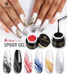 Saviland Spider Wire Drawing Nail Gel Lacquer Painting Gel Varnish Pulling Silk Potherapy Nail Art Polish6262435