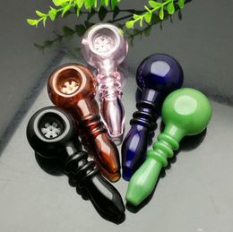 Smoking Pipe Mini Hookah glass bongs Colorful Metal Shape Three wheel snowflake stained glass pipe