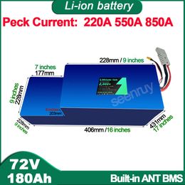 72V 180Ah Li-ion With 340A BMS Lithium Polymer Battery Perfect For 24KW Motor Motorcycle Tricycle Motorcycle Electric Vehicle